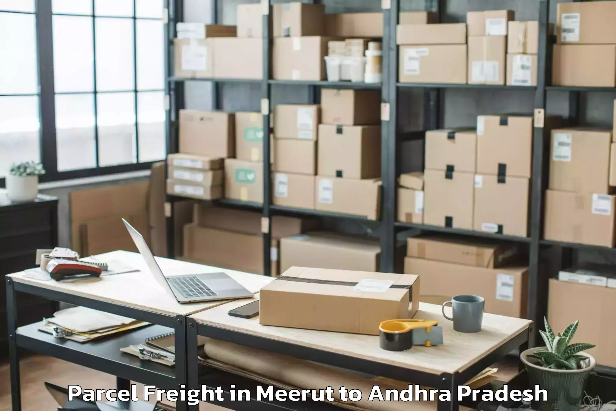 Book Your Meerut to Paravada Parcel Freight Today